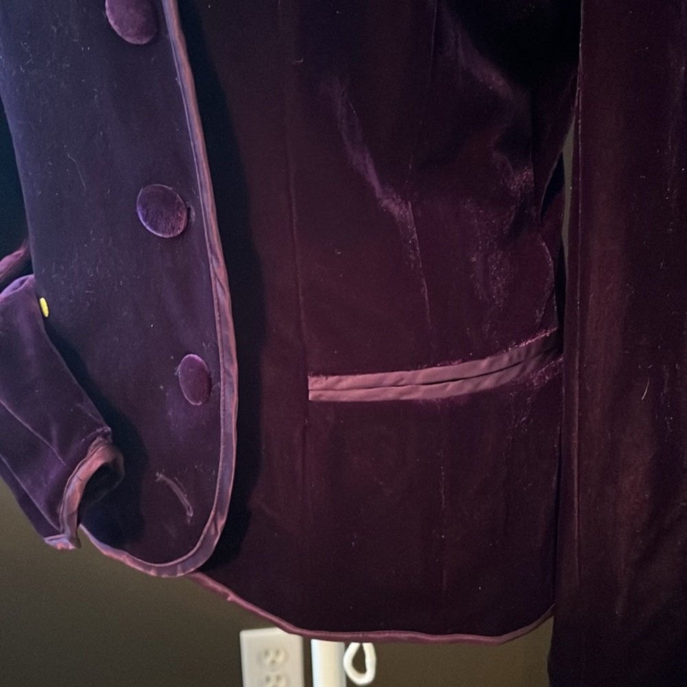 “TOGETHER” purple Berry Pant Suit. Jacket is a size 8, Gaberdine pants size 10 - Picture 11 of 12
